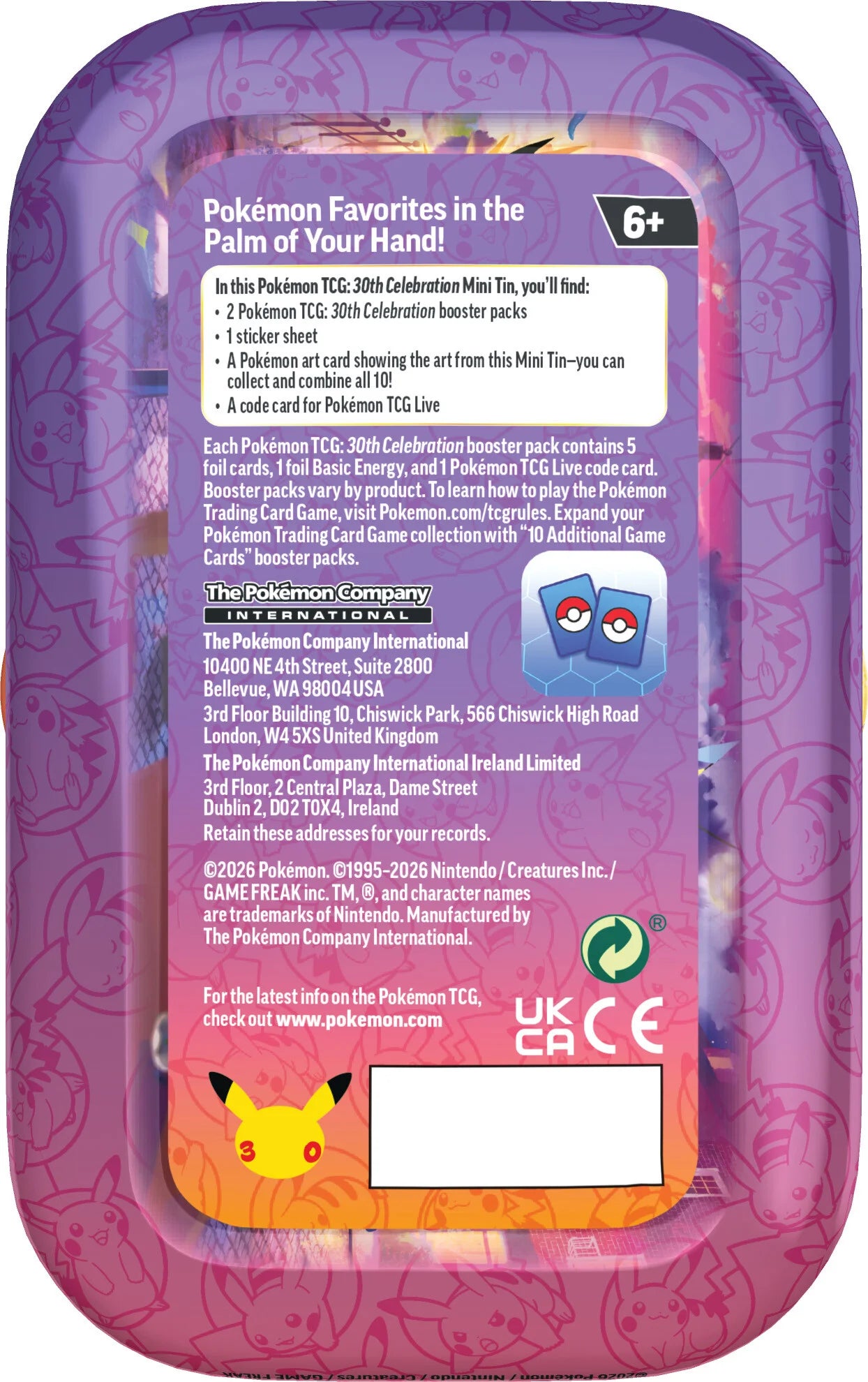 30th Celebration Mini Tin